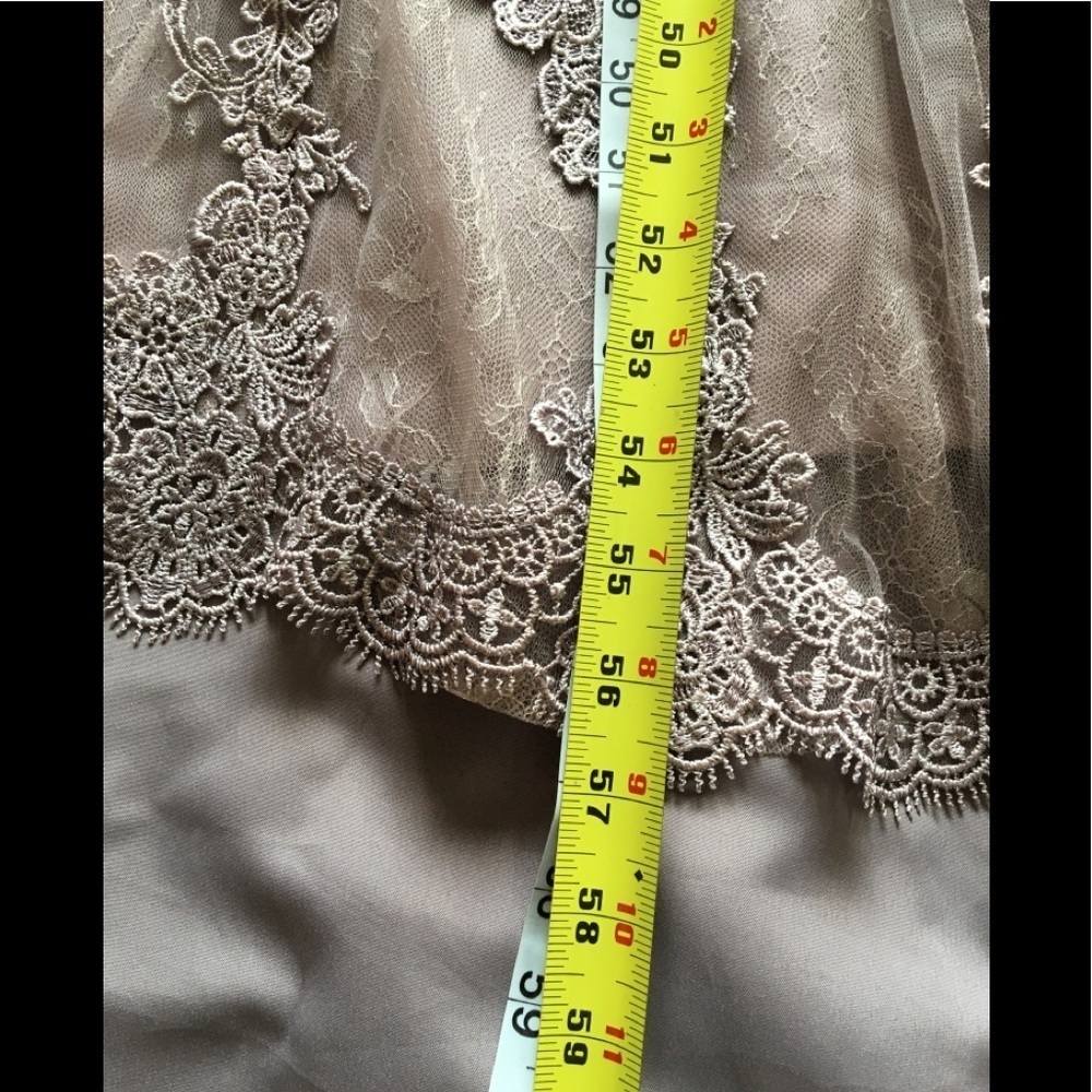 Hebeos Sheath Spaghetti Lace Tulle Prom Gown - Picture 14 of 16